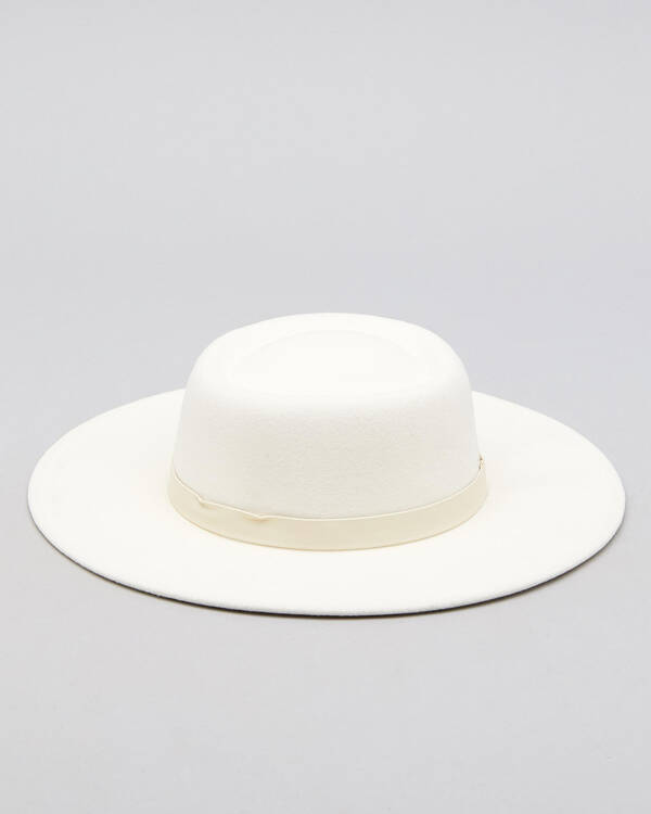 Mooloola Nina Felt Boater Hat for Womens