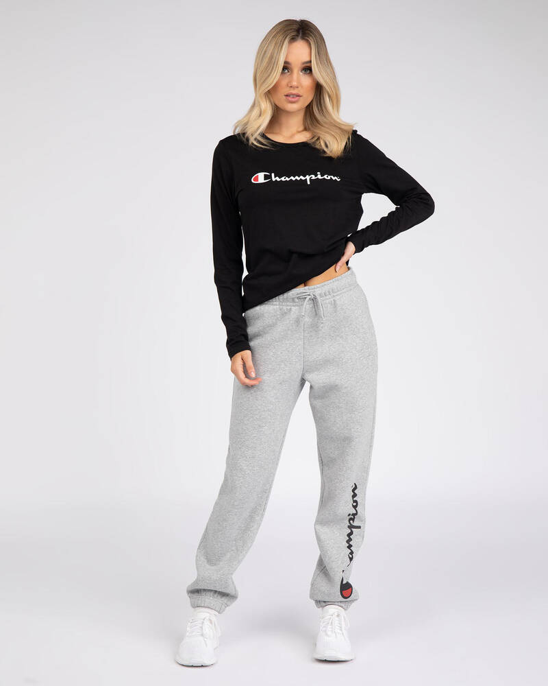 Champion Logo Long Sleeve T-Shirt for Womens