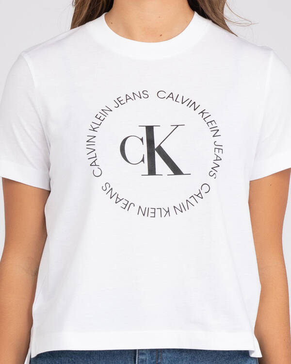 Calvin Klein Jeans CK Round Logo T-Shirt for Womens
