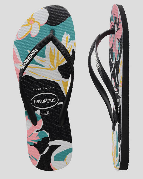 Havaianas Kids' Slim Print Floral Thongs for Womens