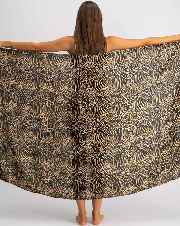 Topanga Natural Zebra Sarong for Womens