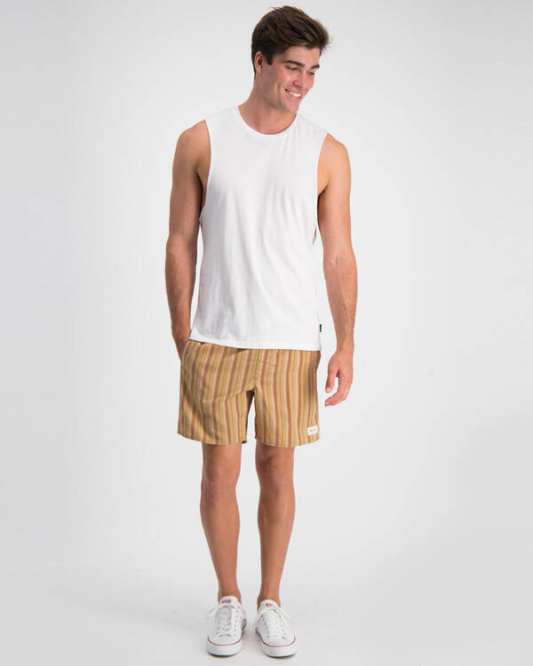 Rhythm Sixties Stripe Jam Walk Shorts for Mens