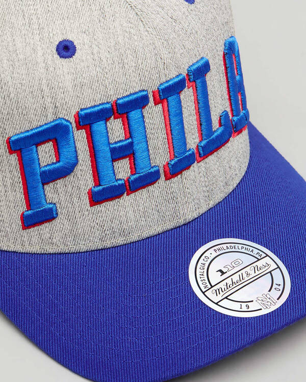 Mitchell & Ness 110 76ers Teamwork Flex Cap for Mens