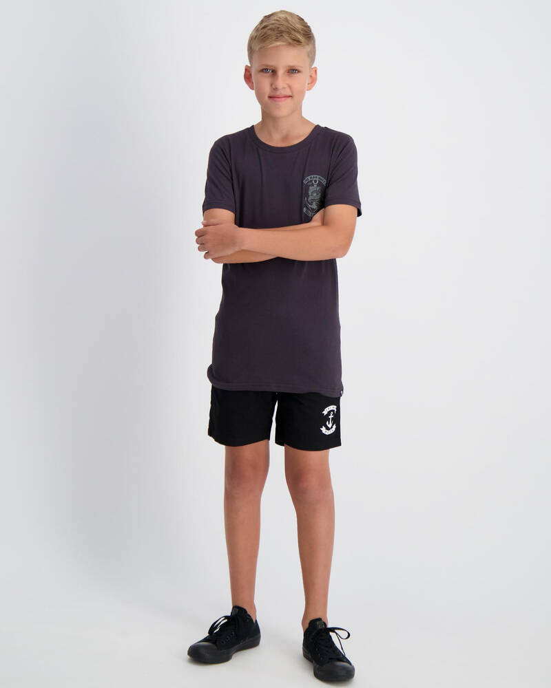 The Mad Hueys Boys' Anchor Elastic Shorts for Mens