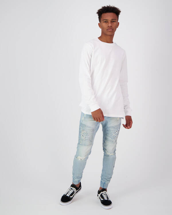 Nena & Pasadena Destroyer Elastic Ankle Jeans for Mens