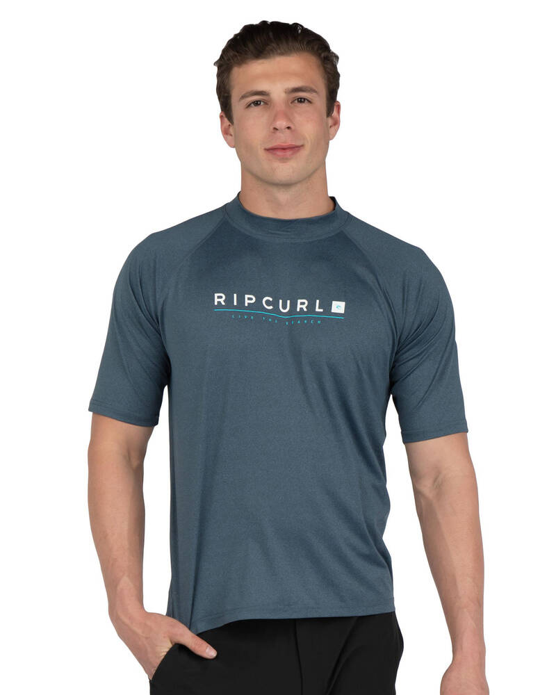 Rip Curl Shockwave Short Sleeve Rash Vest for Mens
