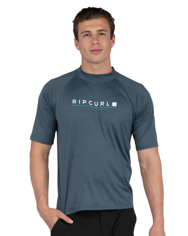 Rip Curl Shockwave Short Sleeve Rash Vest for Mens