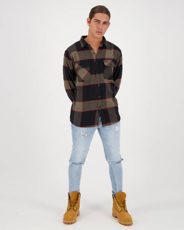Brixton Bowery Long Sleeve Flannel Shirt for Mens