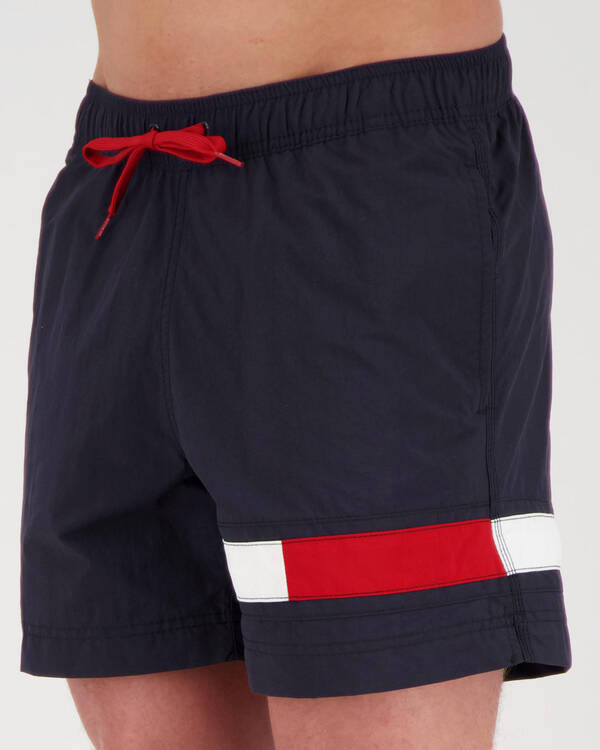 Tommy Hilfiger Solid Flag Board Shorts for Mens