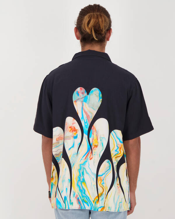 Globe Dead Kooks Flame Heart Shirt for Mens