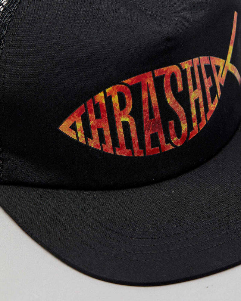 Thrasher Fish Mesh Snapback Cap for Mens
