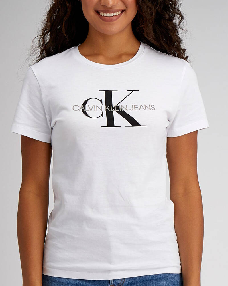 Calvin Klein Jeans Monogram Logo T-Shirt for Womens