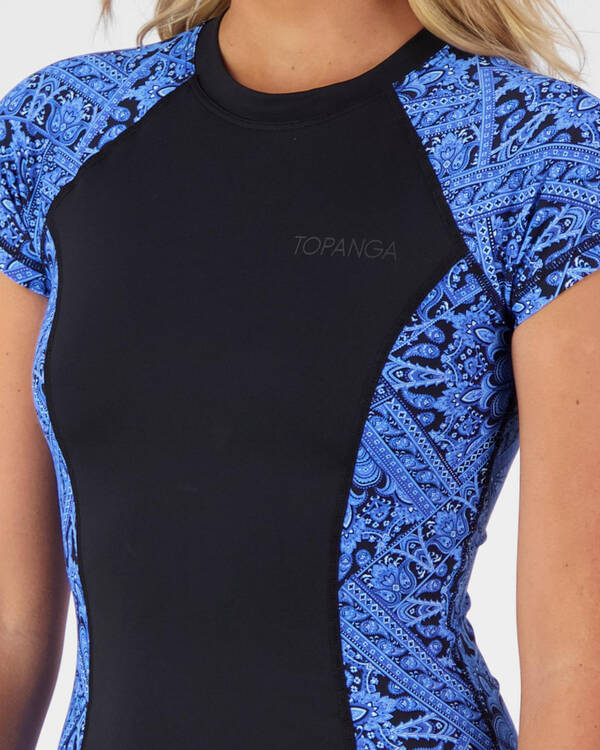 Topanga Vienna Cap Sleeve Rash Vest for Womens