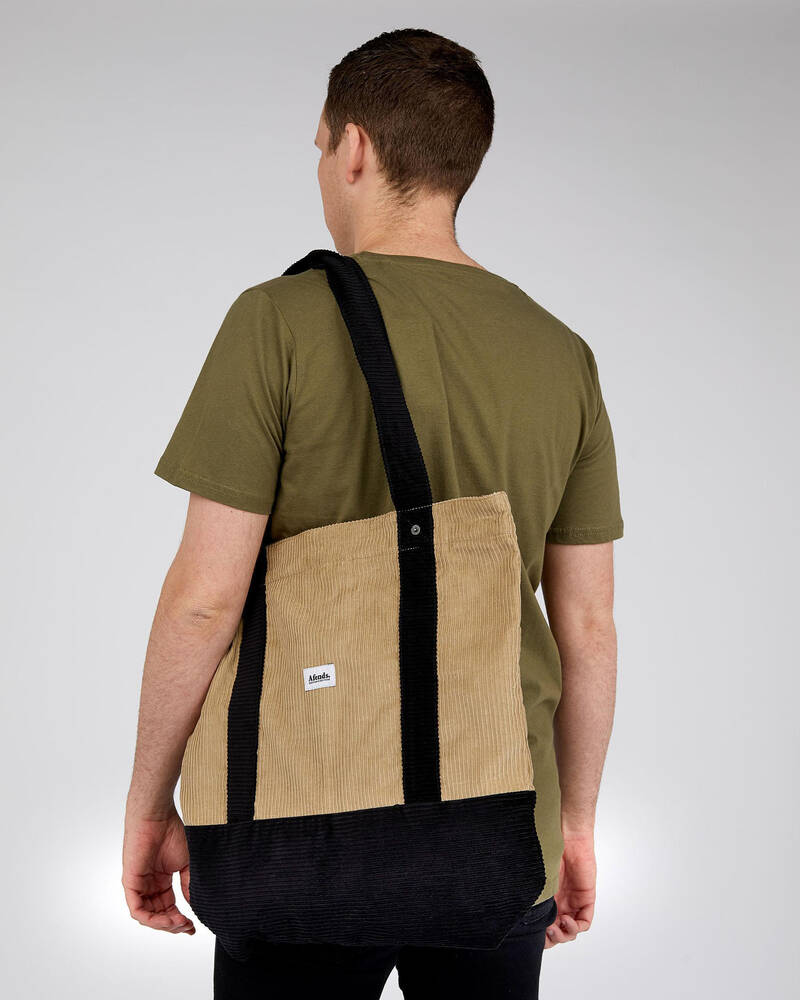 Afends Killer Wale Corduroy Tote Bag for Mens