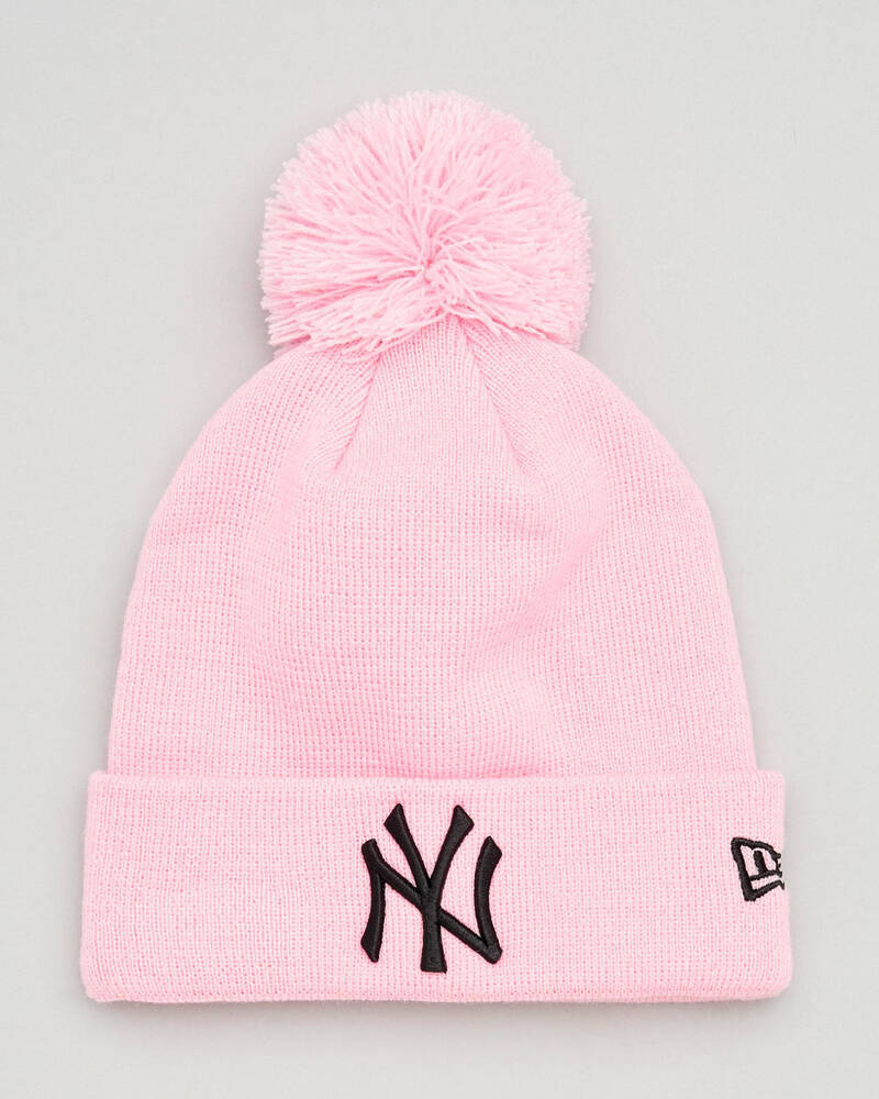 New Era Ny Yankees Pom Pom Beanie for Womens